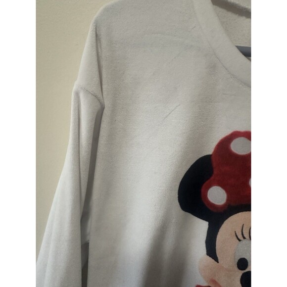 Disney Parks Minnie Mouse Velour Sweater Small - Picture 3 of 4